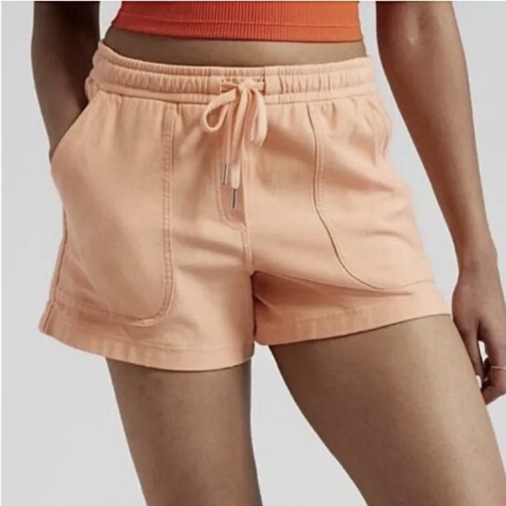 Athleta Farallon Shorts Orange Organic Cotton Pull On Plus Size 3X